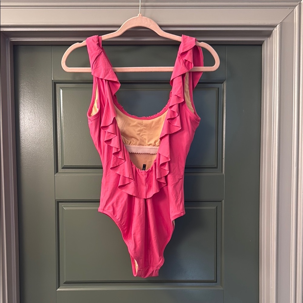 Pink Ruffled Swimsuit - Picture 2 of 3